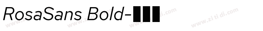 RosaSans Bold字体转换